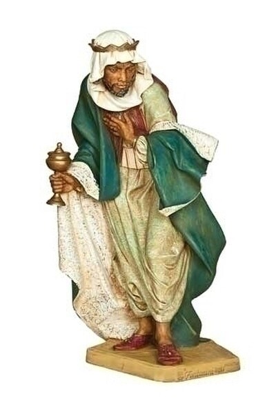 Magi King Balthazar Statue myrrh saint Fontanini nativity life size